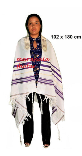 Talit Messiânico Gadol Grande - De Israel