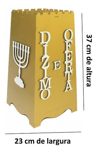 Gazofilácio Dízimos E Ofertas Igreja Em Mdf + Porta Envelope