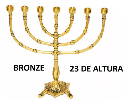 Candelabro Menora Sete Pontas - Original De Israel