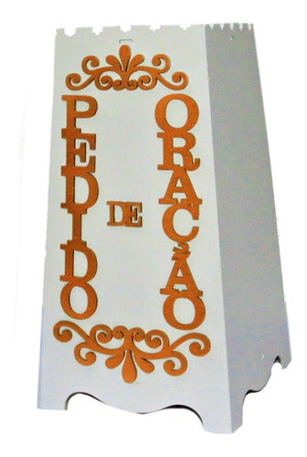 Gazofilácio Pedidos De Oração Igreja Em Mdf Pintado Branco