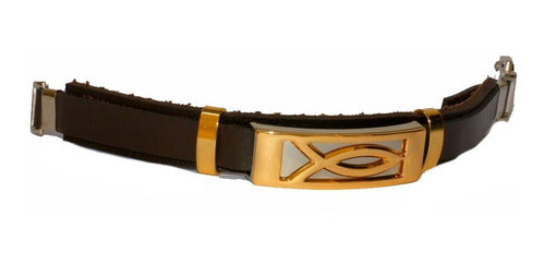 Pulseira Com Símbolo Messiânico Peixe Jesus - De Israel