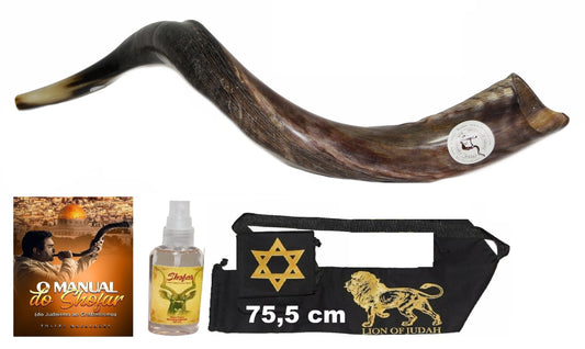 Shofar De Chifre Antílope + Capa + Livro #m0