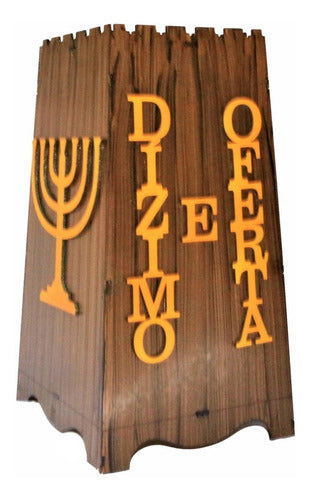 Gazofilácio Dízimos E Ofertas Igreja Em Mdf + Porta Envelope