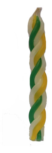 Vela Para Havdalá De Parafina Com Três Cores Kosher