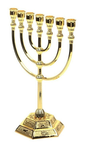 Candelabro Sete Pontas - Menorá - Importada De Israel