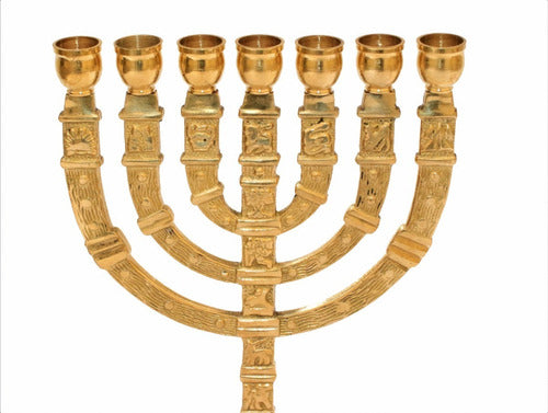 Candelabro Sete Pontas - Menora - Original De Israel