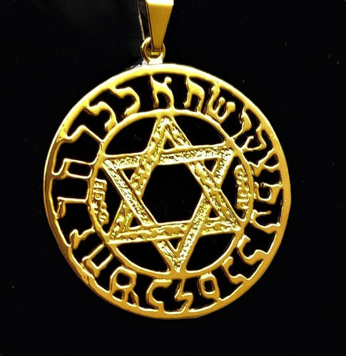 Pingente Estrela De Davi Dourado - Direito De Israel :