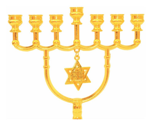 Candelabro Sete Pontas - Menora 17cm - Original De Israel 2