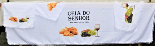Kit 4 Peças De Toalhas De Decoração Para Santa Ceia 2 Metros