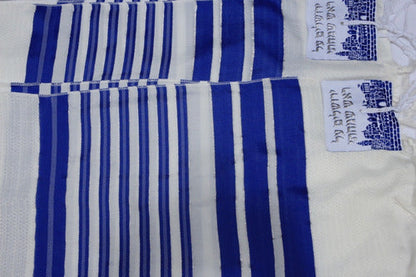 Talit Gadol Jumbo Azul 130 X 180cm- Ortodoxo - De Israel