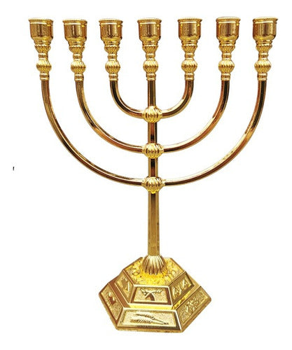 Candelabro Sete Pontas - Menorá - Importada De Israel