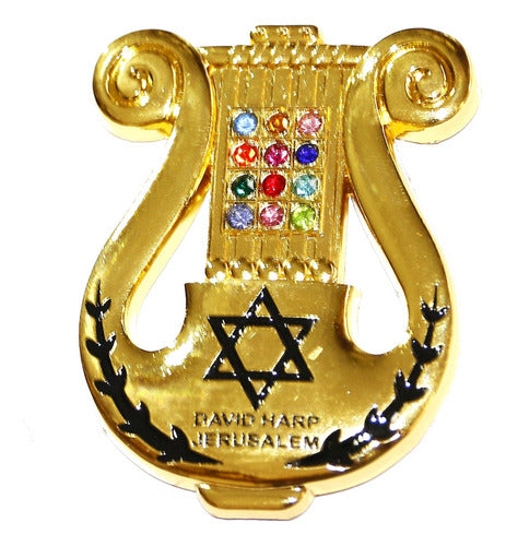 Imã De Geladeira - Importado De Israel - Harpa / Menora