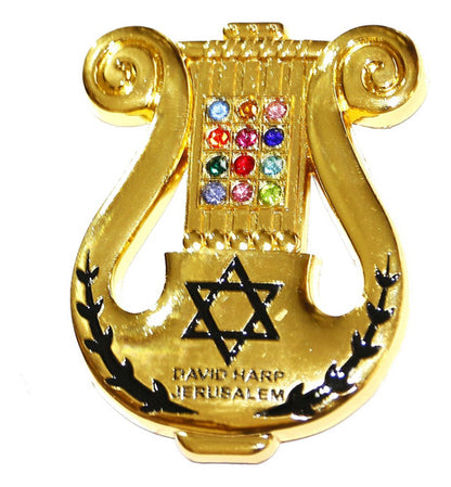 Imã De Geladeira - Importado De Israel - Harpa / Menora