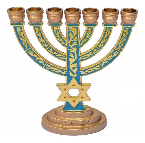 Candelabro / Menorá Estrela De Davi - De Israel