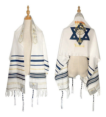 Talit Messiânico Original De Israel Com Pequenos Defeitos