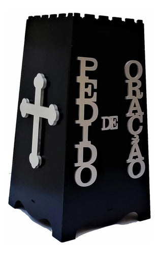 Gazofilácio Pedidos De Oração Igreja Em Mdf Pintado Preto