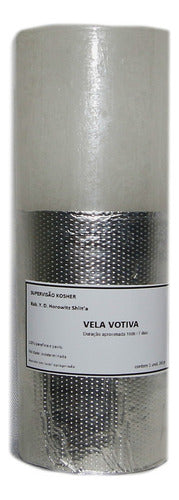 Vela Kosher Votiva Recipiente Lumínio 168h / 7 Dias