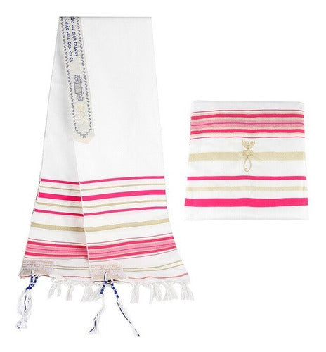 Talit Messiânico Original De Israel Com Pequenos Defeitos