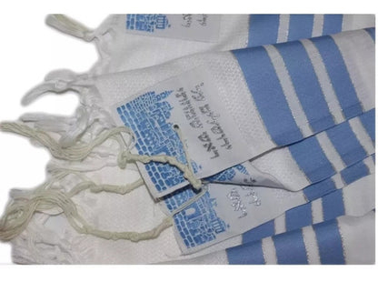 Talit Gadol Jumbo Azul 130x180 Cm - Importado De Israel