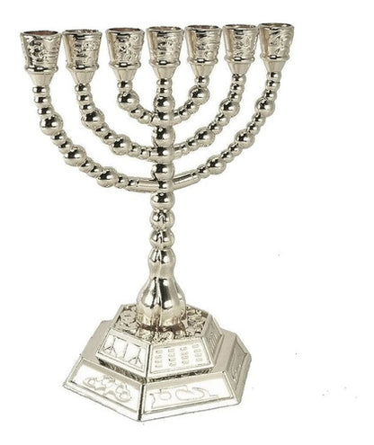 Candelabro Sete Pontas - Menora - 12 Tribos - De Israel