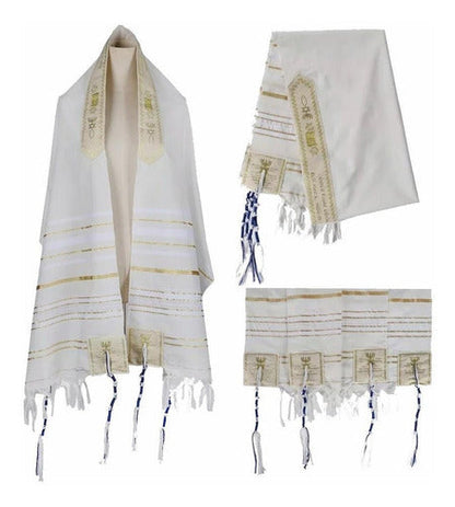 Talit Messiânico Original De Israel Com Pequenos Defeitos