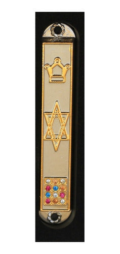 Mezuzá Judaico Luxo 8 Cm + Pergaminho  12 Tribos De Israel