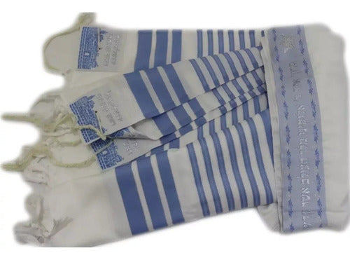 Talit Gadol Jumbo Azul 130x180 Cm - Importado De Israel