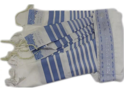 Talit Gadol Jumbo Azul 130x180 Cm - Importado De Israel