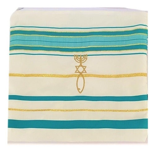 Lançamento Talit Messiânico Verde 55 X 180 Cm - De Israel