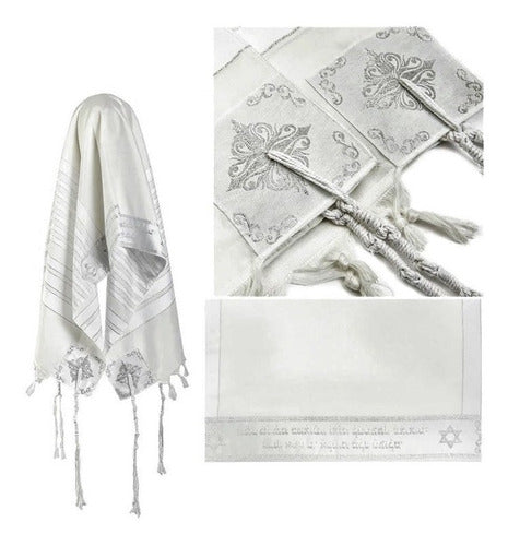 Talit Branco Infantil Ortodoxo Importado De Israel