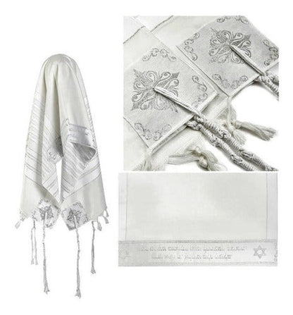 Talit Branco Infantil Ortodoxo Importado De Israel