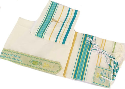Lançamento Talit Messiânico Verde 55 X 180 Cm - De Israel