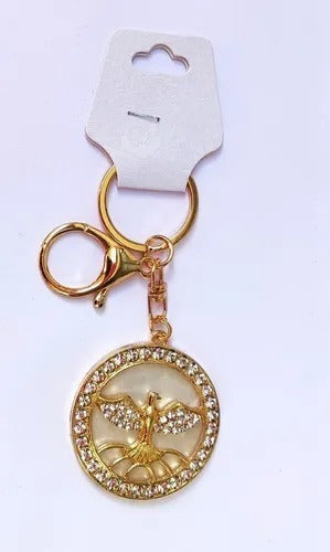 Chaveiro Pomba Espirito Santo Com Strass