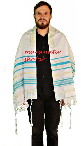 Lançamento Talit Messiânico Verde 55 X 180 Cm - De Israel