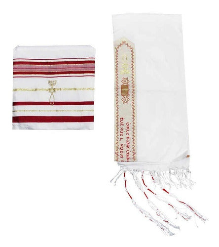 Talit Messiânico Original De Israel Com Pequenos Defeitos