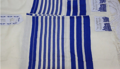 Talit Gadol Jumbo Azul 130 X 180cm- Ortodoxo - De Israel