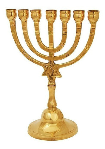 Candelabro Sete Pontas - Menorá - Original De Israel