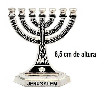 Candelabro Sete Pontas - Menora Pequena - Imp. De Israel