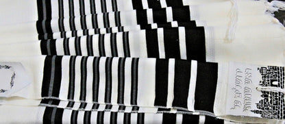 Talit Gadol Jumbo Gigante Preto 130x180cm De Israel