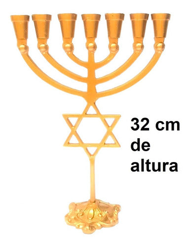 Candelabro Sete Pontas - Menorah  Grande