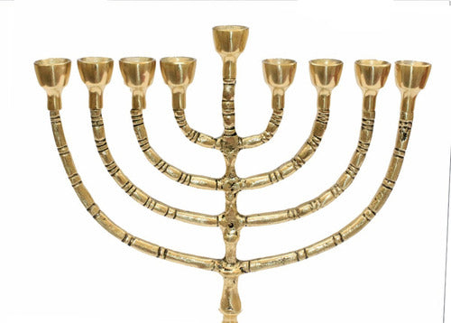 Candelabro 9 Velas - Menorá - Hanukkah Chanukiá De Israel