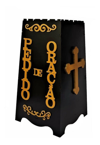 Gazofilácio Pedidos De Oração Igreja Em Mdf Pintado Preto
