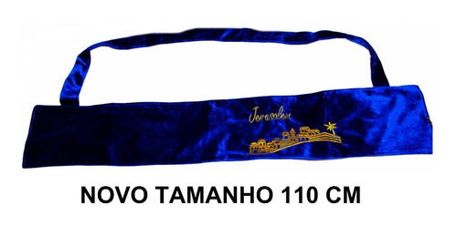 Capa De Shofar De Antílope 110 Cm Veludo - Jerusalém Israel