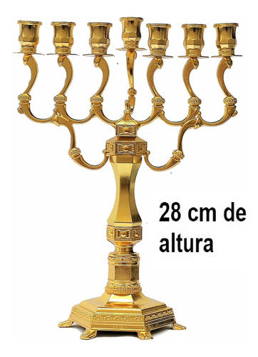 Candelabro Sete Pontas - Menora  - Importada De Israel
