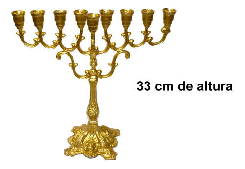 Candelabro 9 Velas - Menorá - Hanukkah Chanukiá Grande