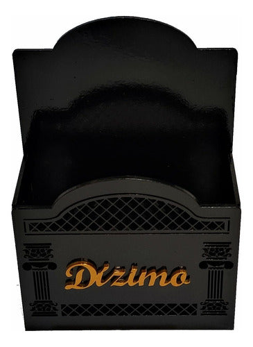 Porta Envelope Para Igreja Dízimos E Oferta Preto Mdf