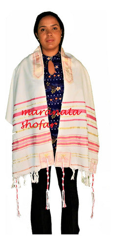 Talit Messiânico Original De Israel Com Pequenos Defeitos