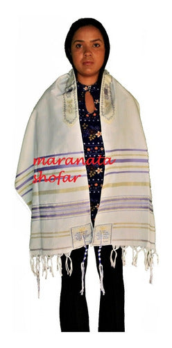 Talit Messiânico Original De Israel Com Pequenos Defeitos