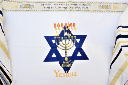 Talit Messiânico Original De Israel Com Pequenos Defeitos