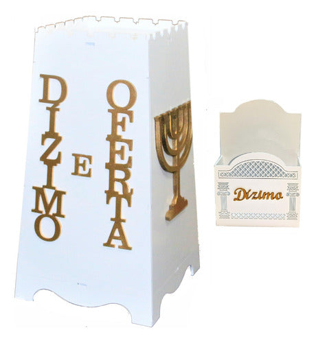 Gazofilácio Dízimos E Ofertas Igreja Em Mdf + Porta Envelope